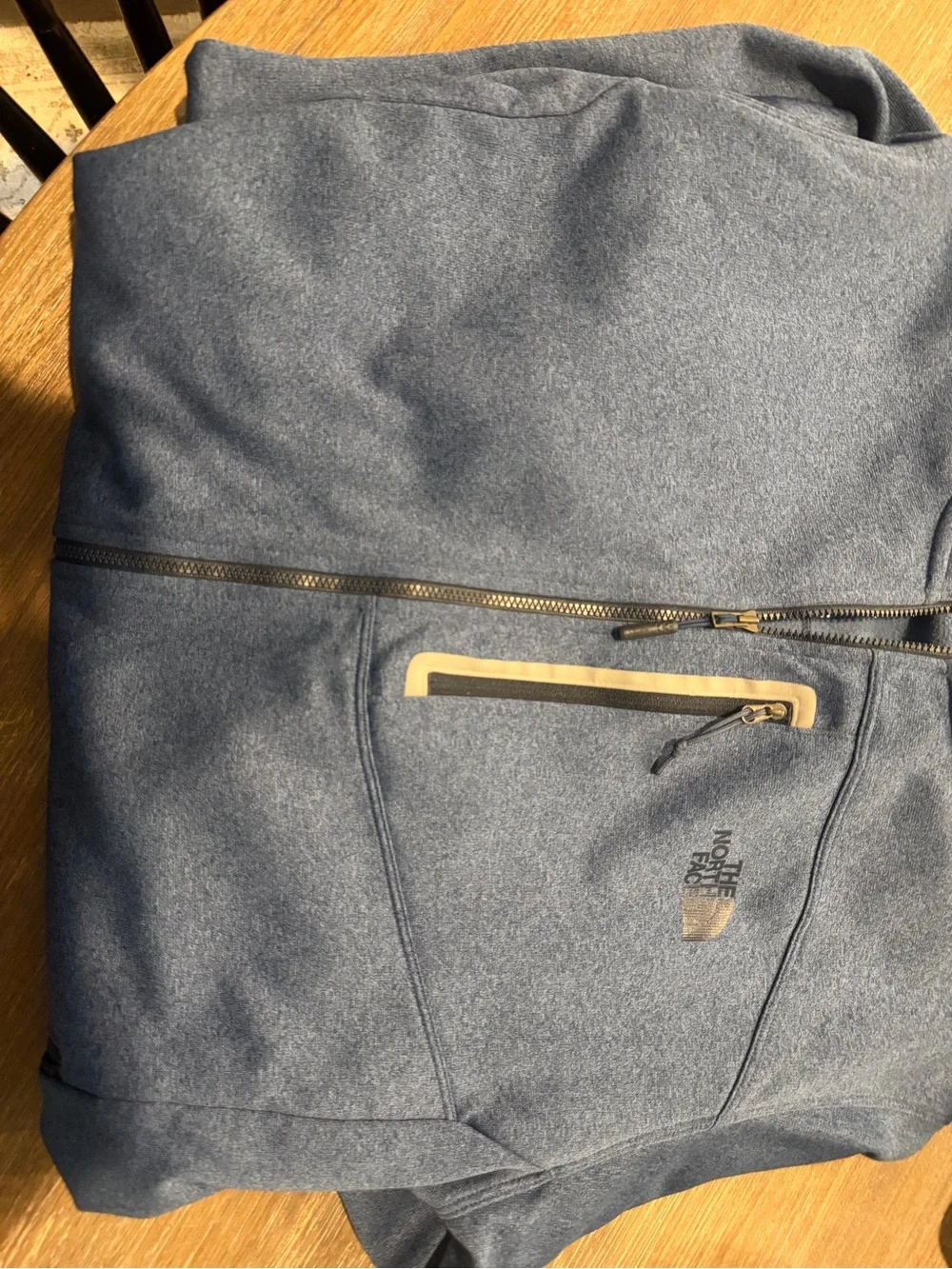 The North Face Heather Blue Softshell Zip Jacket